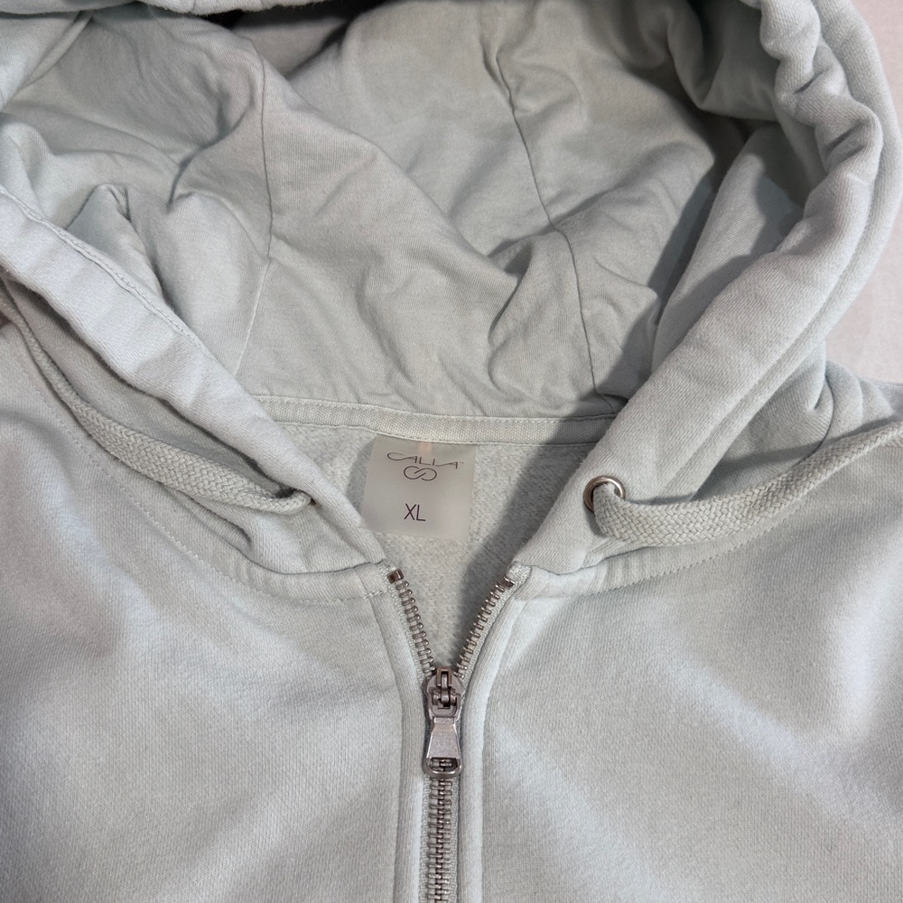 Calia Light Blue Green Zip-Up Hoodie - Picture 2 of 7